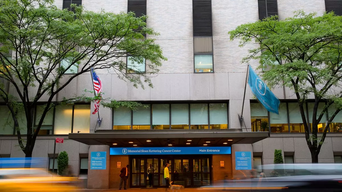 Exterior of MSK building at 1275 York Avenue in Manhattan