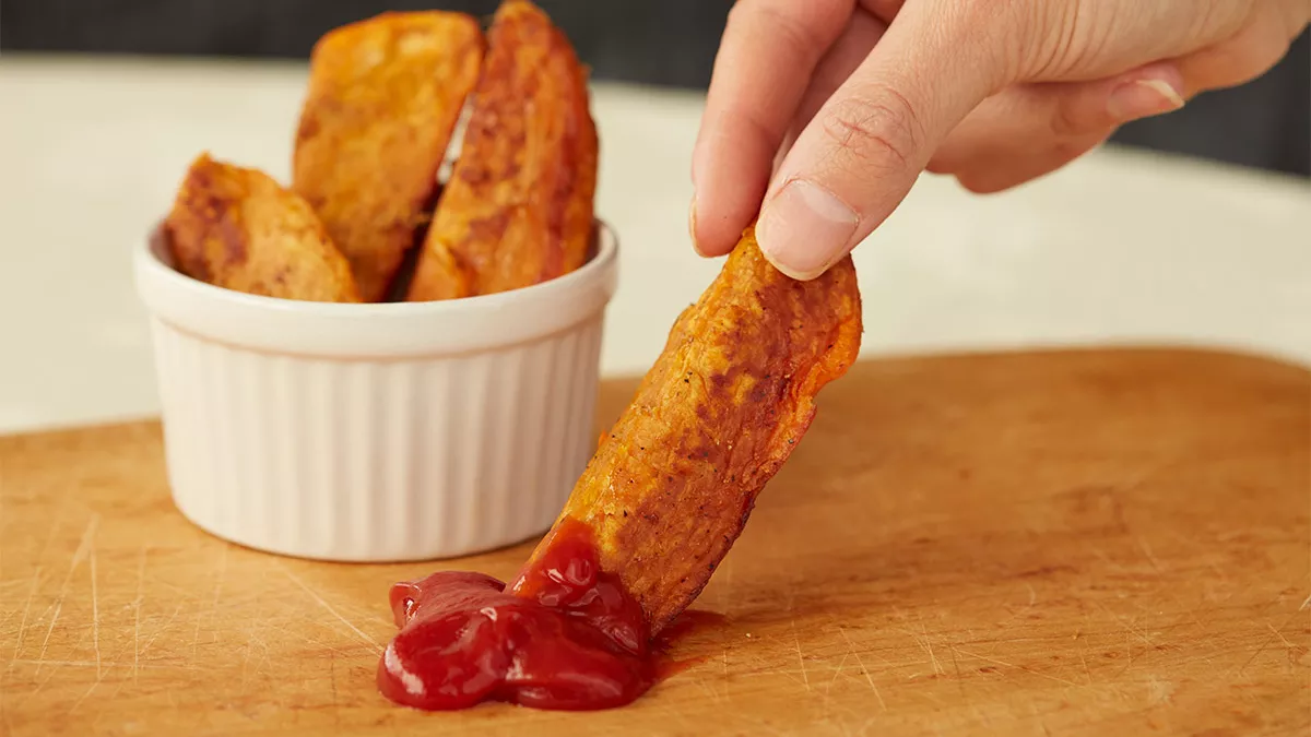 Roasted Ginger Sweet Potato Slices