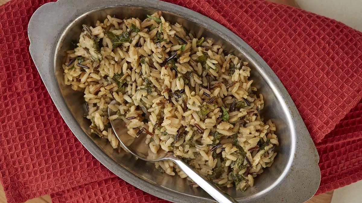 Kale and Wild Rice Casserole