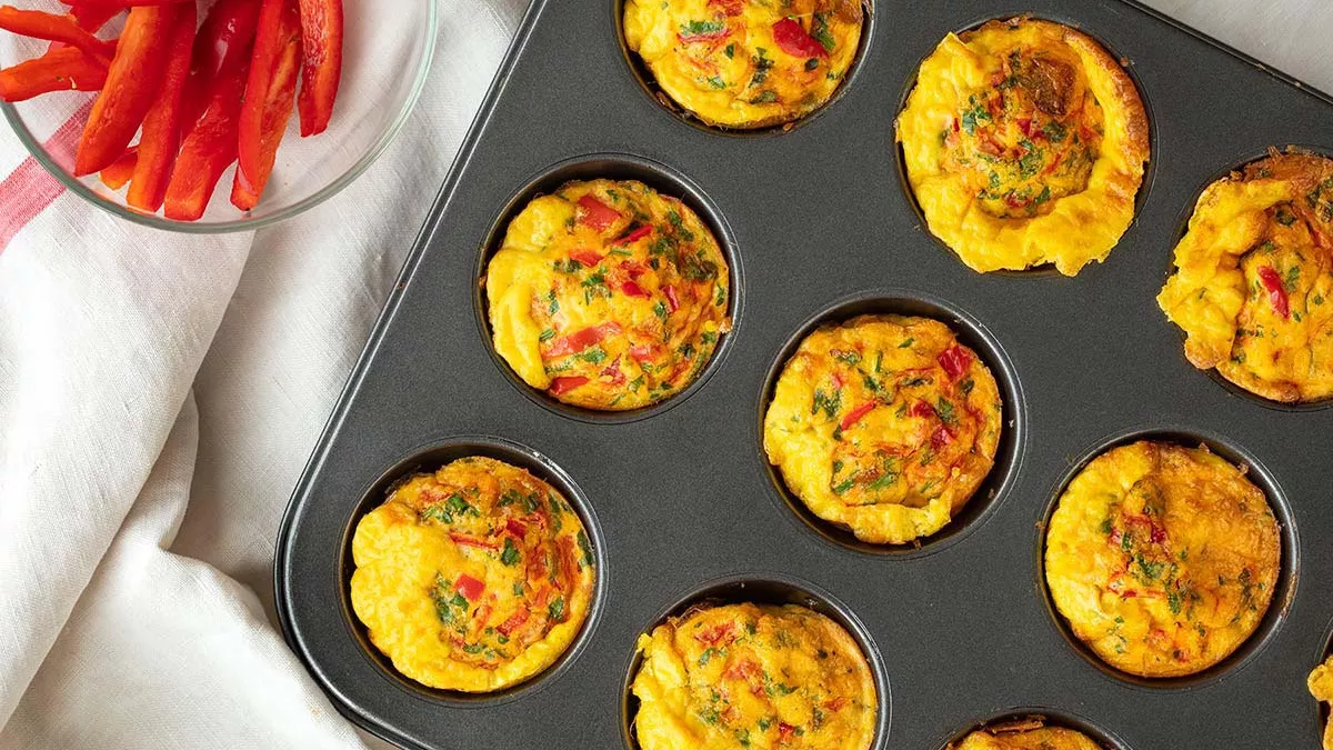 Eggs baked in a muffin tin